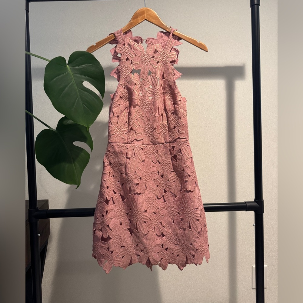 Free People + Saylor Jessa Foil Dress: Pink